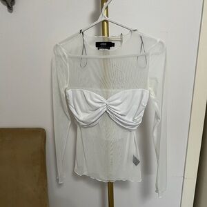Simons mesh white top